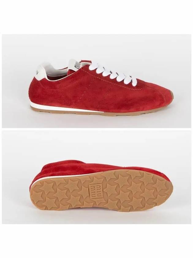 Plum suede low top sneakers Scarlett - MIU MIU - BALAAN 4