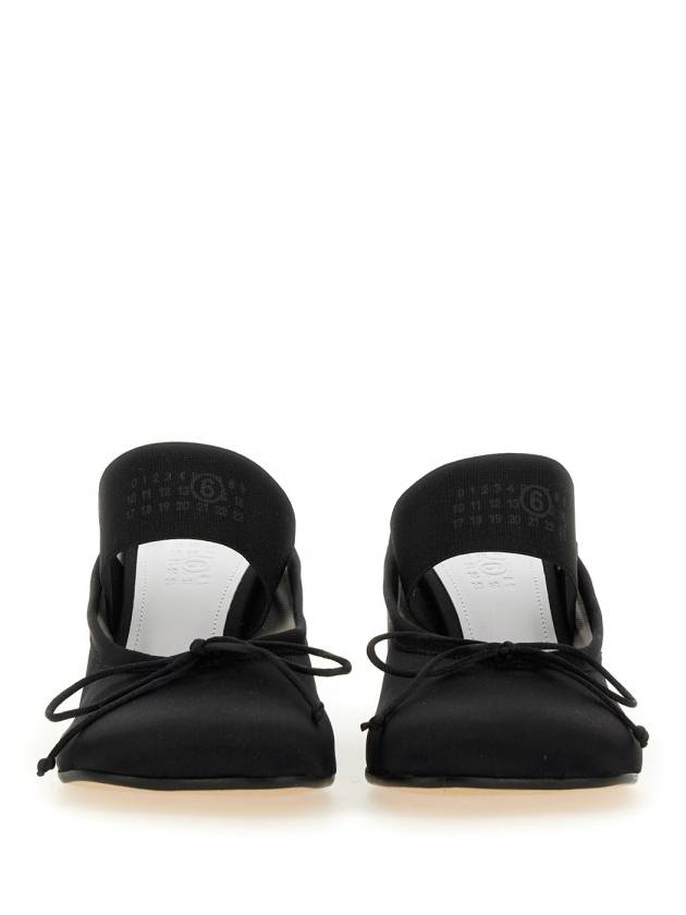 Logo Elastic Ballet Sandal Heels Black - MAISON MARGIELA - BALAAN 5