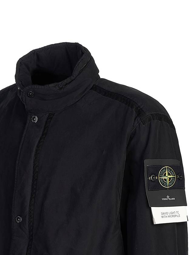 David Compass Badge Long Raincoat Black - STONE ISLAND - BALAAN 6