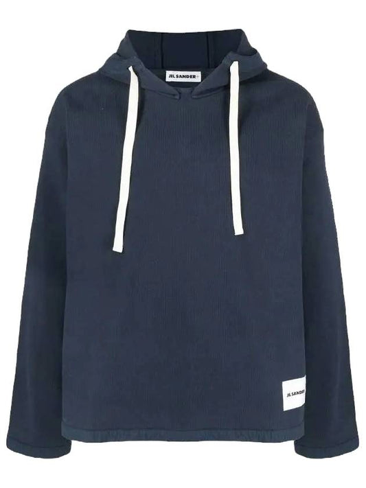 Logo Patch Hoodie Navy - JIL SANDER - BALAAN 1