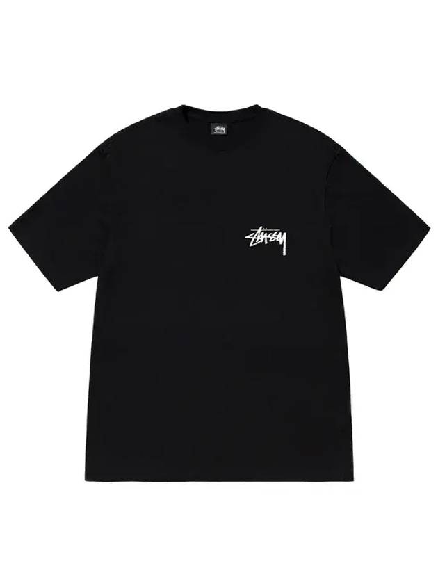 Shattered 8 Ball Short Sleeve T Shirt Black - STUSSY - BALAAN.