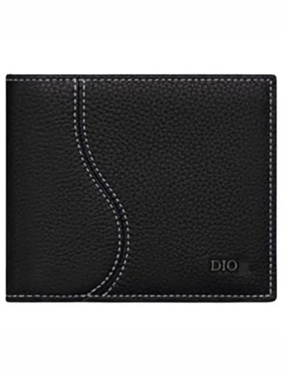 Saddle Grained Calfskin Leather Cald Wallet Black - DIOR - BALAAN 2