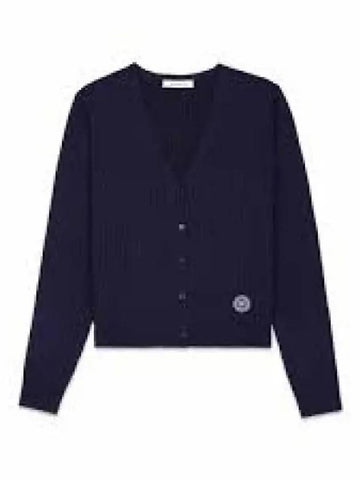 SRHWC Ribbed Cardigan Navy CAAW232NA rib 1218253 - SPORTY & RICH - BALAAN 1