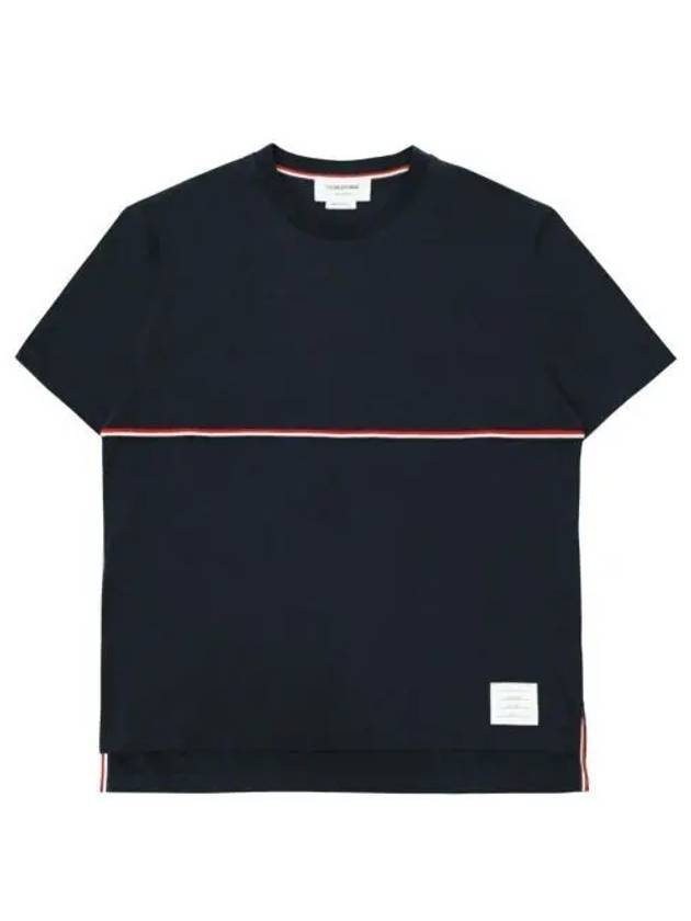 Midweight Jersey Short Sleeve T-Shirt Navy - THOM BROWNE - BALAAN 2