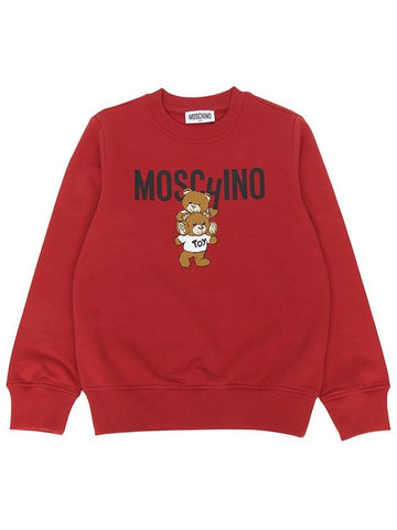 Kids brushed sweatshirt H6F05R LCA43 50307 Adults can wear - MOSCHINO - BALAAN 1