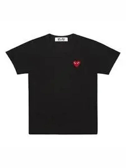 Red Heart Short Sleeve T-Shirt P1 T107 1 Black - COMME DES GARCONS - BALAAN 2