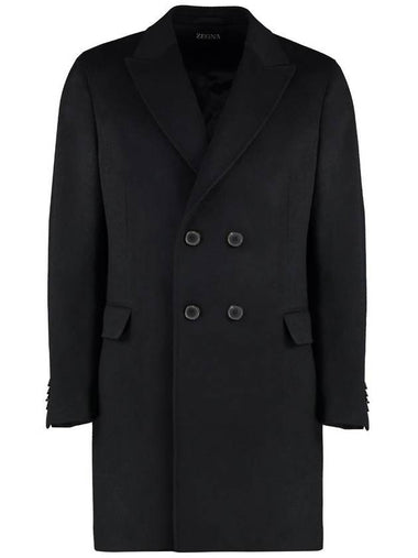 Zegna Wool Blend Double-Breasted Coat - ERMENEGILDO ZEGNA - BALAAN 1