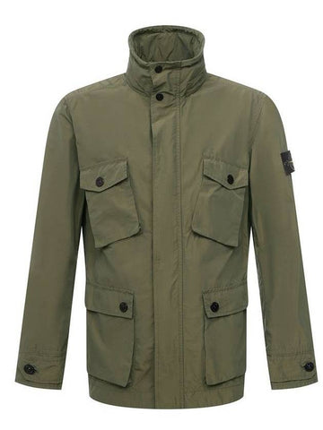 Men's Wappen Micro Reps Military Jacket Green - STONE ISLAND - BALAAN 1