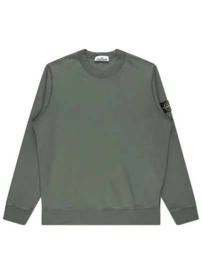 Wappen Patch Garment Dyed Sweatshirt Musk Green - STONE ISLAND - BALAAN 2