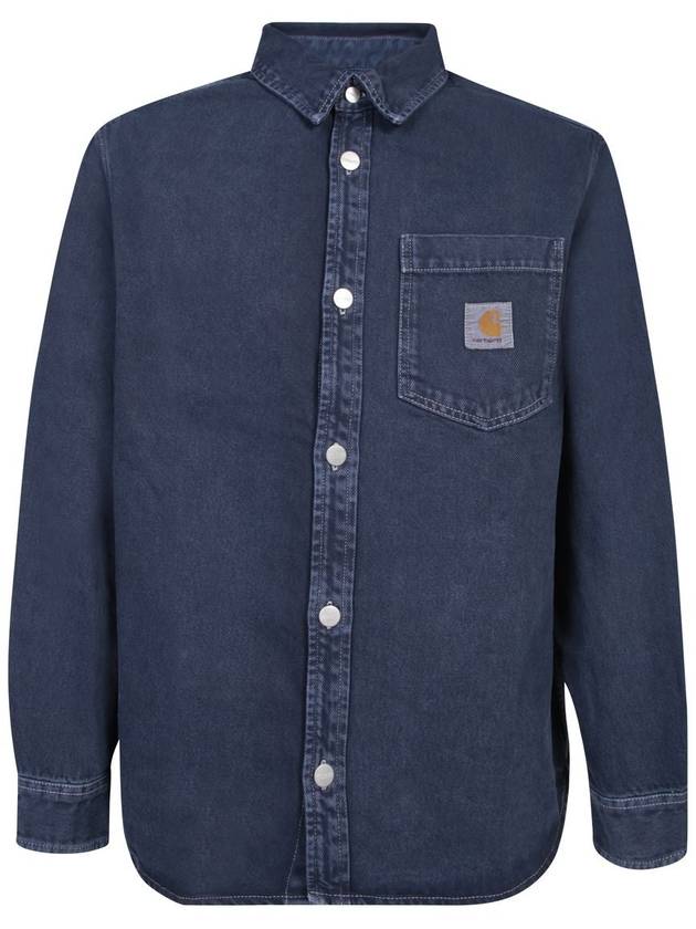 George Chest Logo Patch Denim Long Sleeve Shirt Blue - CARHARTT WIP - BALAAN 2