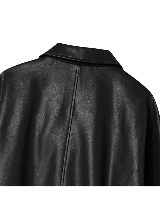 Overfit Eco Leather Jacket Black - THE GREEN LAB - BALAAN 10