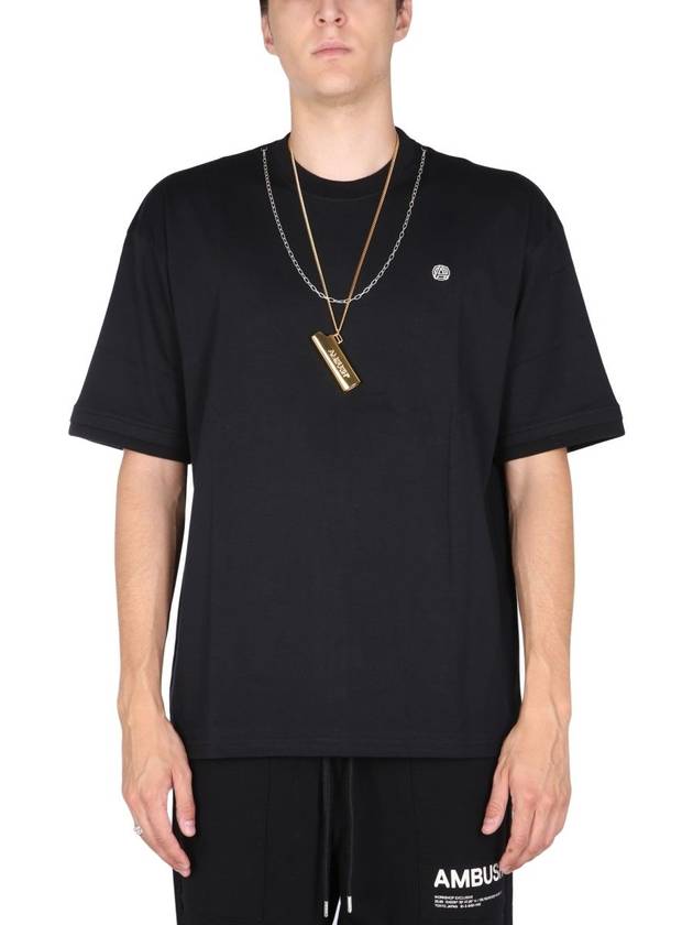 Men's Chain Collar Short Sleeve T-Shirt Black - AMBUSH - BALAAN 4