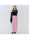 Button Point Wool Pintuck Wide Slacks Pink - OPENING SUNSHINE - BALAAN 2