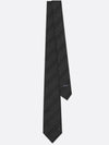 CD Icon Striped Tie Black Gray Silk - DIOR - BALAAN 1