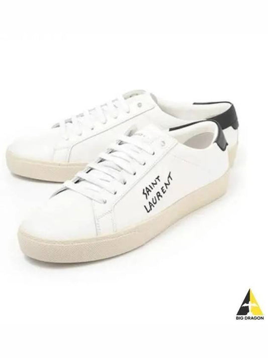 Women s Court Classic Sneakers White Black 610649 AABEE - SAINT LAURENT - BALAAN 1