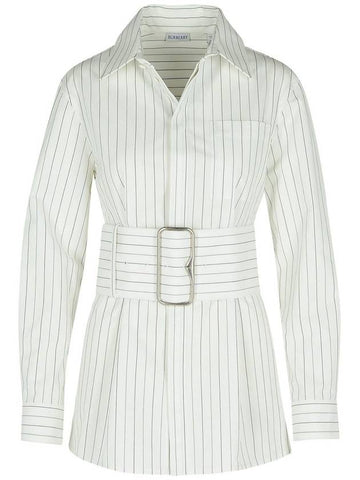 Burberry White Cotton Dress - BURBERRY - BALAAN 1