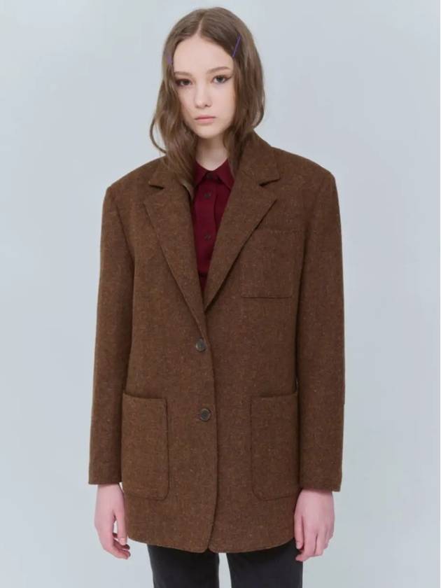 Overfit half coat wool single jacket brown 0150 - VOYONN - BALAAN 10