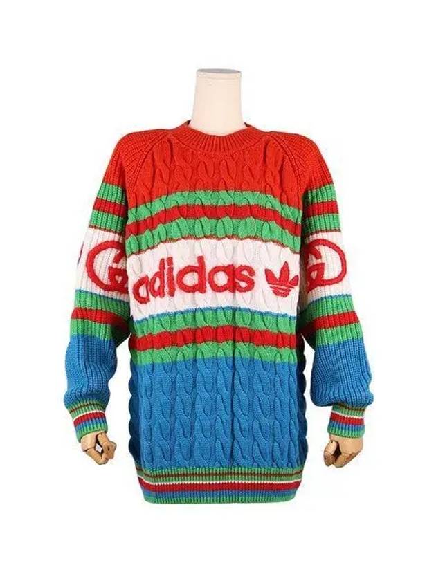 x Adidas Logo Stripe Knit Sweater 717722 XKCQ3 4775 1059965 - GUCCI - BALAAN 1