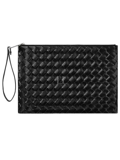 Intrecciato Medium Clutch Bag Black - BOTTEGA VENETA - BALAAN 2