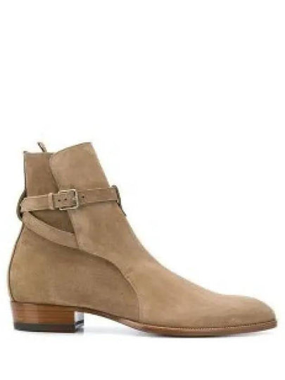 Men's Jodhpur Suede Ankle Boots Tobacco Beige - SAINT LAURENT - BALAAN 2