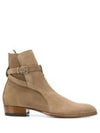 Men's Jodhpur Suede Ankle Boots Tobacco Beige - SAINT LAURENT - BALAAN 2