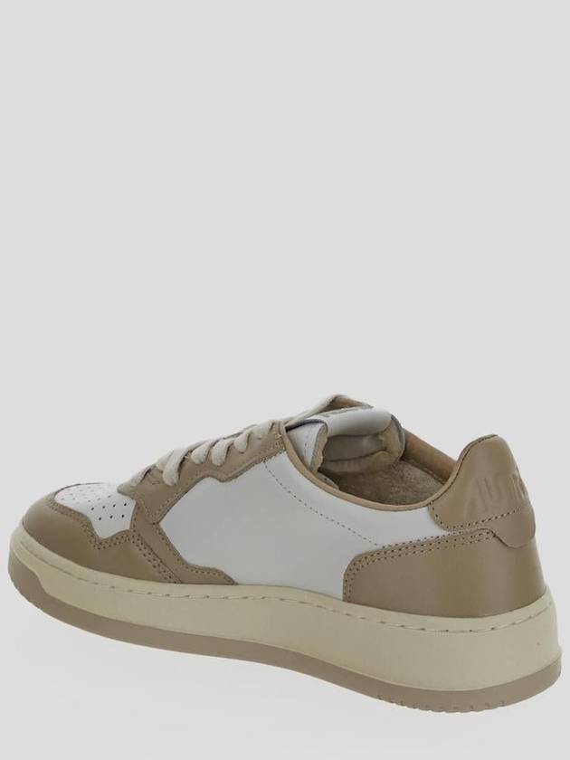 Medalist Bicolor Leather Low Top Sneakers White Beige - AUTRY - BALAAN 4