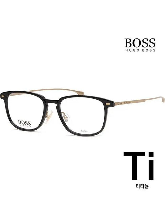 Eyewear Square Glasses Black Gold - HUGO BOSS - BALAAN 2