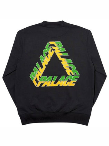 Split P3 Crew Neck Sweatshirt Black AUTUMN SPLIT P3 CREW BLACK - PALACE - BALAAN 1