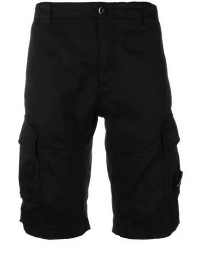 Lens Wappen Cotton Cargo Shorts Black - CP COMPANY - BALAAN 2