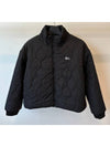 AU Australian Graffiti Quilted Crop Puffer Padded Jacket ST1L0494 Black WOMENS - STUSSY - BALAAN 1