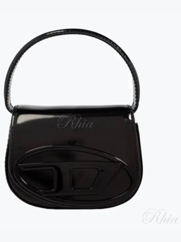 1DR Compact Mirrored Leather Shoulder Bag Black - DIESEL - BALAAN 2