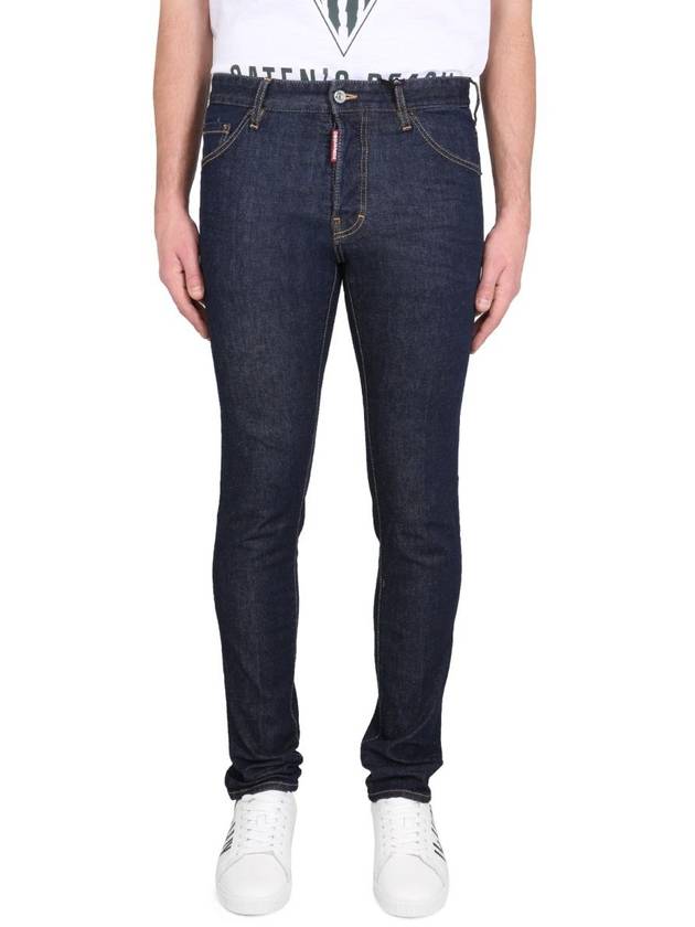 Icon Logo Cool Guy Skinny Jeans Navy Blue - DSQUARED2 - BALAAN 3