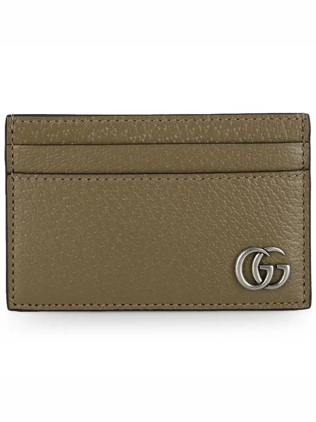 GG Marmont Logo Card Wallet Taupe - GUCCI - BALAAN 3