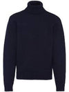 Shetland Wool Turtleneck Black - PRADA - BALAAN 5