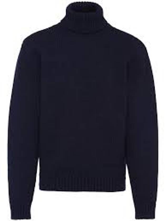 Shetland Wool Turtleneck Black - PRADA - BALAAN 5