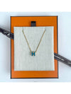 PopAche Mini Necklace Light Blue Gold - HERMES - BALAAN 2