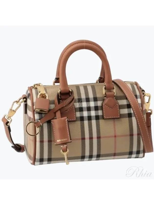 Check Mini Bowling Bag Archive Beige Briar Brown - BURBERRY - BALAAN 2