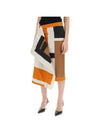 Maxi FF Puzzle Cotton Poplin A-Line Skirt - FENDI - BALAAN 4