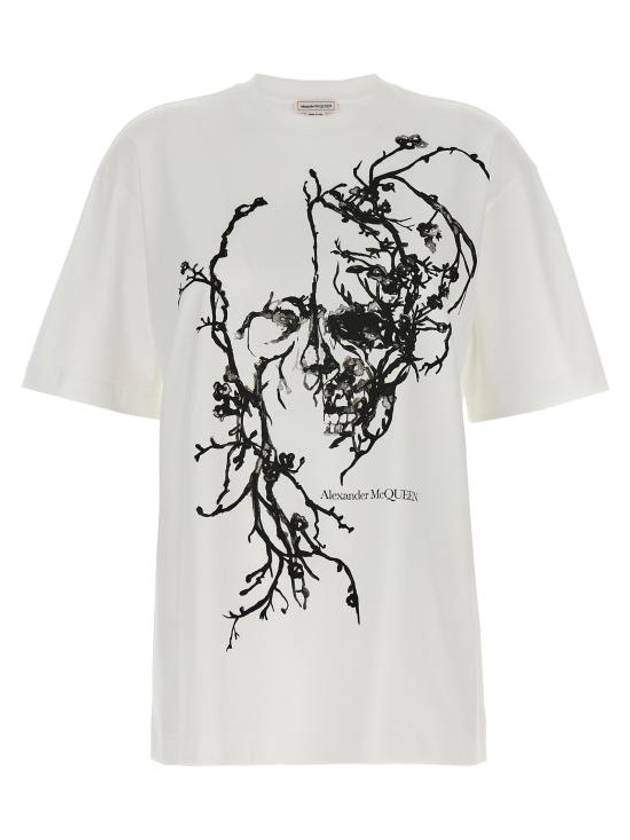 Short Sleeve T Shirt 797820QZAM60900 White Black - ALEXANDER MCQUEEN - BALAAN 1