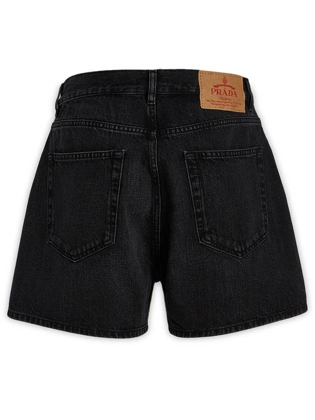 Men's Bermuda Wash Denim Shorts Black - PRADA - BALAAN 4