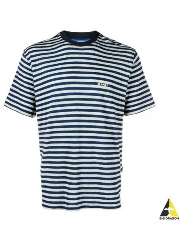 Striped short sleeve t shirt black MRTWXTOP005 JER006 - SUNNEI - BALAAN 1