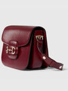 Horsebit 1955 Small Leather Shoulder Bag Rosso Ancora Red - GUCCI - BALAAN 3