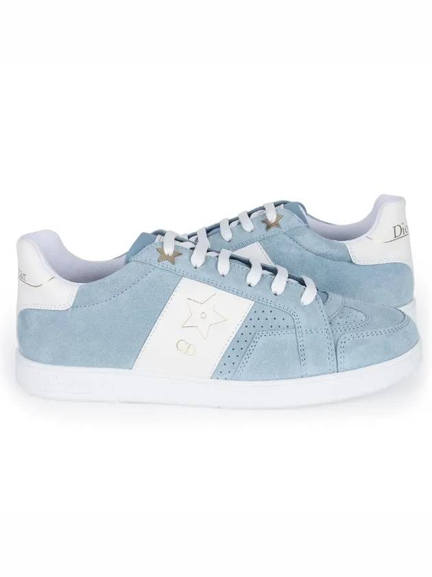 Star Suede Calfskin Low-Top Sneakers Pastel Blue - DIOR - BALAAN 3