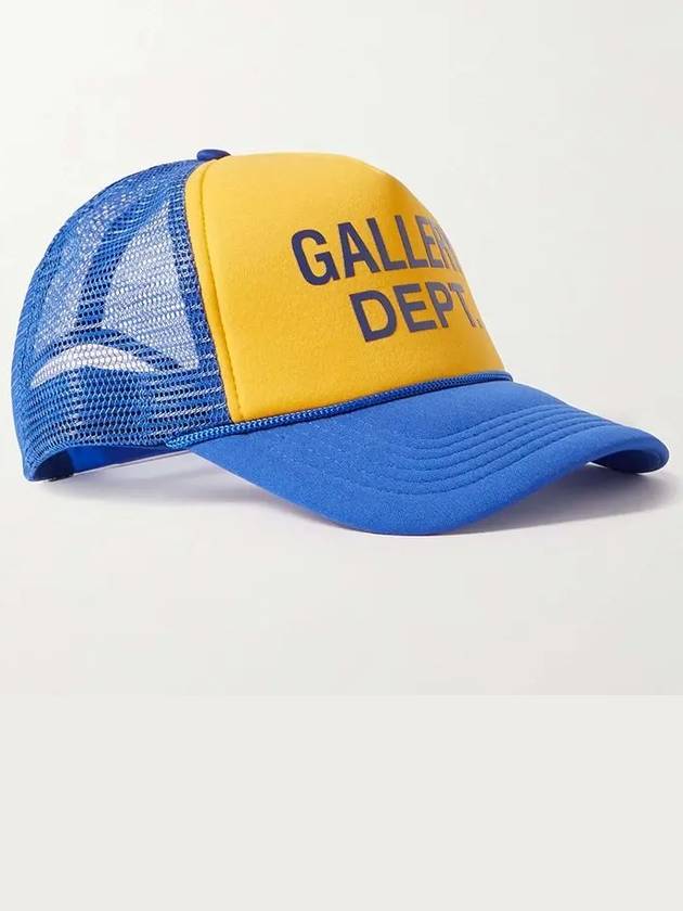 Logo Print Two-Tone Truck Ball Cap Yellow Navy - GALLERY DEPT. - BALAAN 2