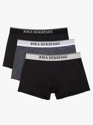 UNDERWEAR Old English Draw 3 Pack FI4DRG1107MBLK - FILA - BALAAN 1