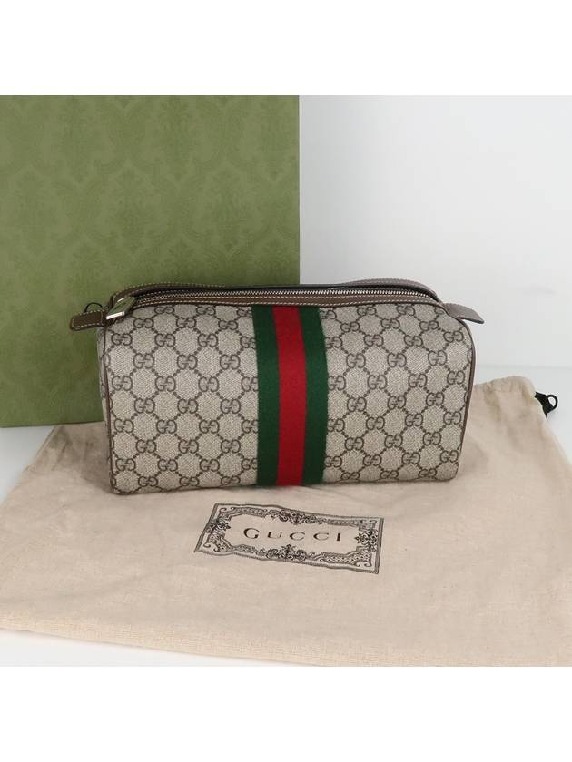 Women's Web GG Supreme Pouch Bag Beige - GUCCI - BALAAN 3