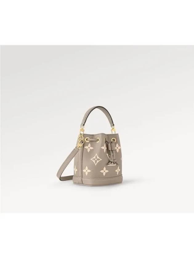 Women's Nano Noe Monogram Bucket Bag Grey Cream - LOUIS VUITTON - BALAAN 5