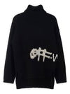 logo turtleneck OWHF035F 22KNI001 1001 - OFF WHITE - BALAAN.