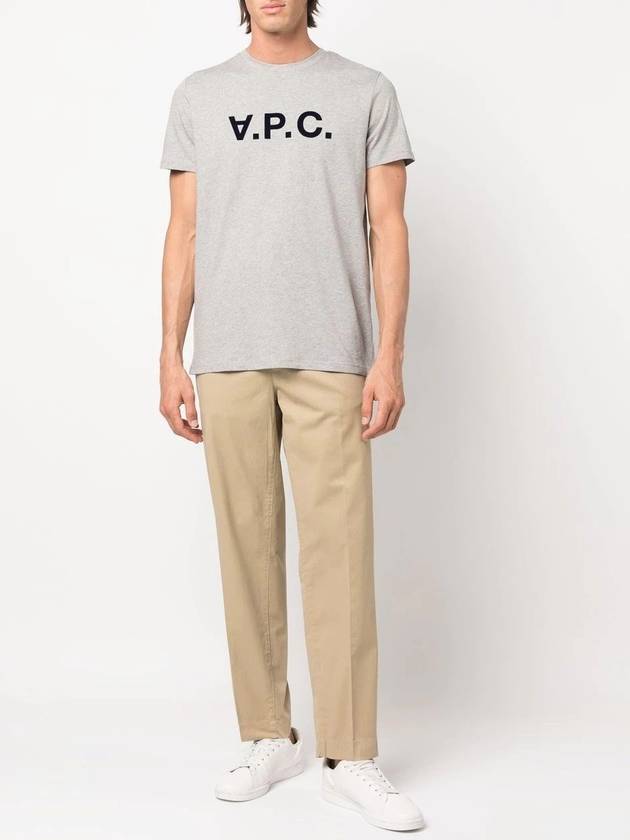 Black VPC Logo Short Sleeve T-Shirt Light Grey - A.P.C. - BALAAN 5