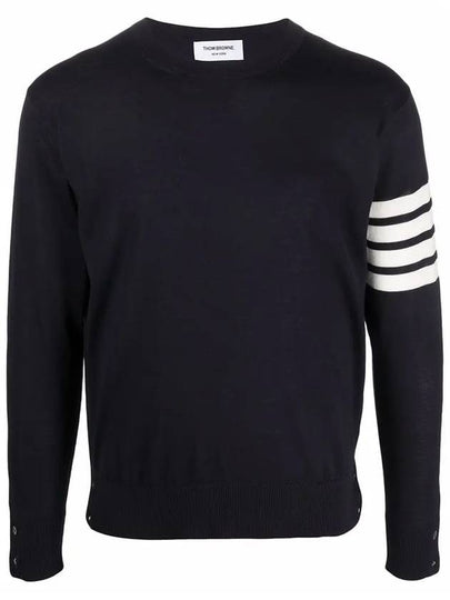 MKA002A Y1014 415 4 BAR Classic Navy Wool Knit - THOM BROWNE - BALAAN 2